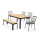 Matgrupp LifestyleGarden Portals 160 cm med 4 Tree Stolar och Bänk