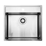 Diskho Intra Baltic 500THF Rostfri Enkel med Korgventil, Bräddavlopp & Vattenlås