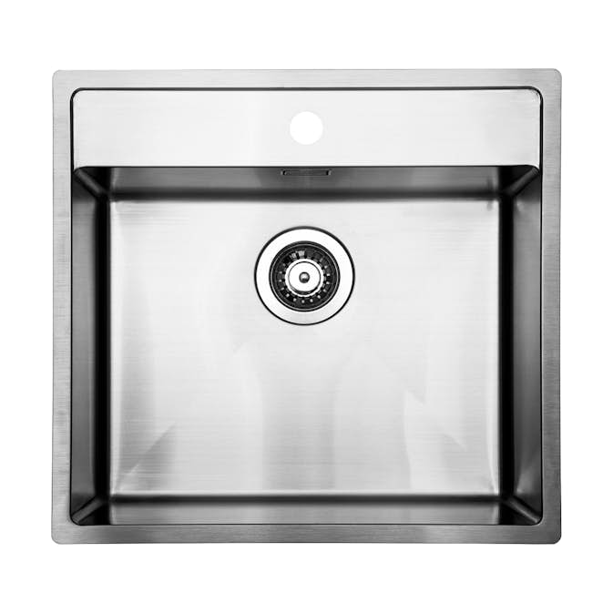 Diskho Intra Baltic 500THF Rostfri Enkel med Korgventil, Bräddavlopp & Vattenlås