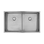 Diskho Intra Baltic 745D-LWT Rostfri Dubbel med Korgventil, Bräddavlopp & Vattenlås