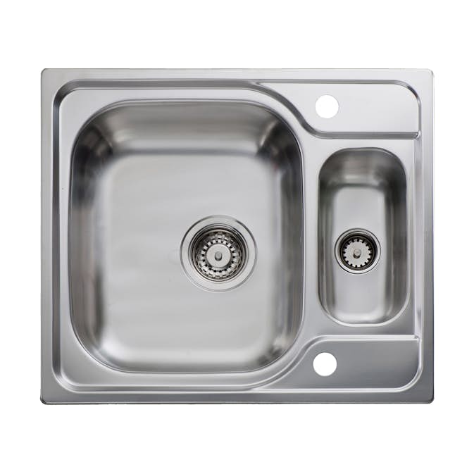 Diskho Intra Universe 150 Rostfri Vändbar Dubbel med Korgventil & Vattenlås