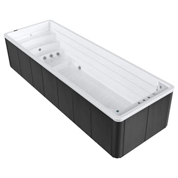 Swimspa Swebad Swim Family med Gaveltrappa och Termolock