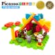 Byggbitar Picasso Tiles Bristle Blocks 100 Bitar Safari
