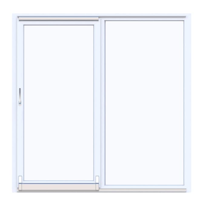 Skjutdörr Nordiska Fönster Passiv 3-Glas PVC 2-Delad