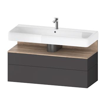 Tvättställsskåp Duravit Qatego med Tvättställ, Lådor och Belysning