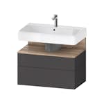 Tvättställsskåp Duravit Qatego med Tvättställ, Lådor och Belysning