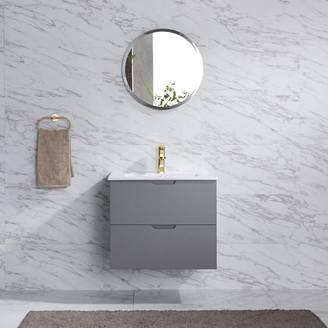 Tvättställsskåp Bathlife Glädje Grå B 600 mm Outlet