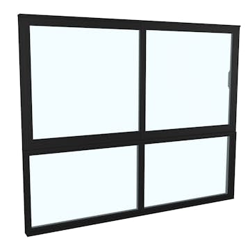 Skjutfönster med fast underdel Landskap Robust Året Runt 2-del