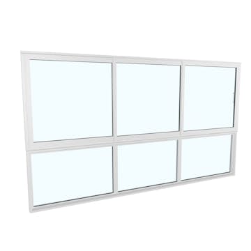 Skjutfönster med fast underdel Landskap Robust Vår och Höst 3-del