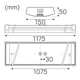 Led-Armatur Hide-a-lite Liteline Basic S med Sensor