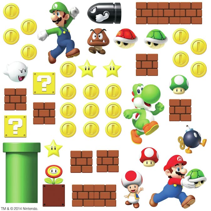 Väggdekor RoomMates Kids Super Mario Springer