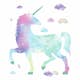 Väggdekor RoomMates Galaxy Unicorn Giant With Glitter