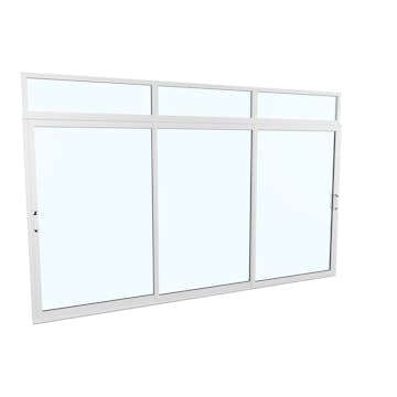 Skjutdörr med Överljus Landskap Robust Vår och Höst 3-del