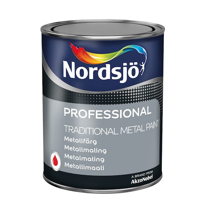 Rostskyddsfärg Nordsjö Professional Traditional Metal Paint Svart