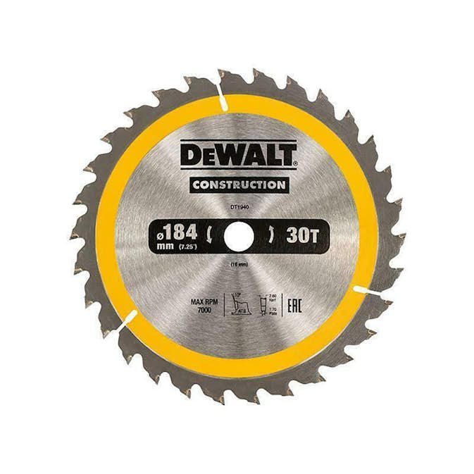 Cirkelsågklinga DeWalt DT1940 184X16 mm 30T