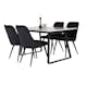 Matgrupp Venture Home Estelle 140 med 4 Vera Stolar Sammet