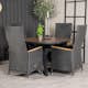 Matgrupp Venture Design Lea Ø120 med 4 Pishi Matstolar