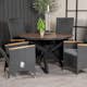 Matgrupp Venture Design Lea Ø120 med 4 Pishi Matstolar