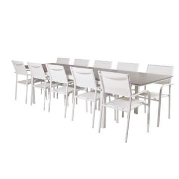 Matgrupp Venture Home Lova 224/324 med 10 Siri Karmstolar