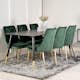 Matgrupp Venture Home Dipp med 6 Velvet Deluxe Stolar