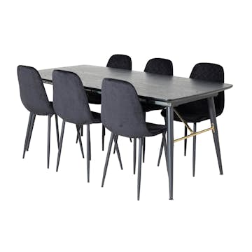 Matgrupp Venture Home Gold med 6 Polar Stolar