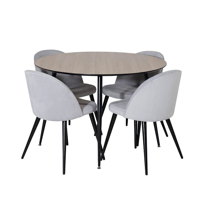 Matgrupp Venture Home Silvia med 4 Valentina Stolar Manchester Runt