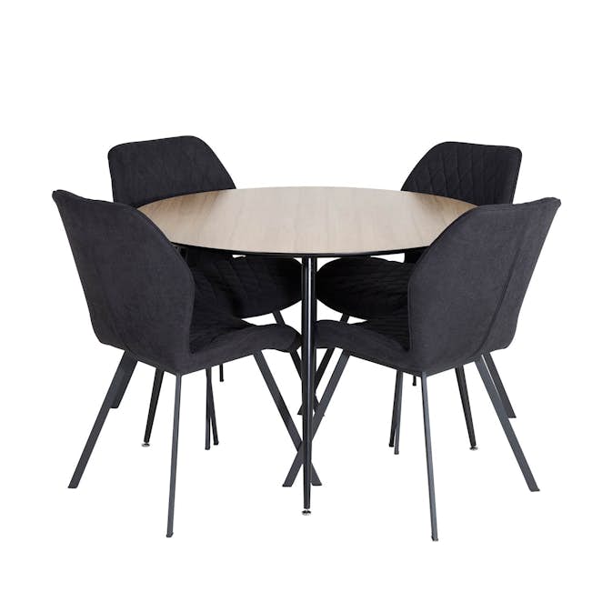 Matgrupp Venture Home Silvia med 4 Geneva Stolar Runt