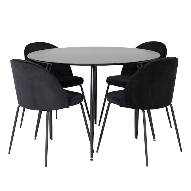 Matgrupp Sky Furniture Silvia med 4 Wrigley Stolar Runt