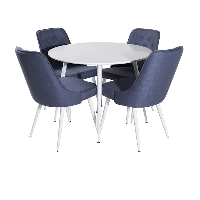 Matgrupp Venture Home Plake med 4 Vera Stolar Polyestertyg Runt