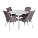 Matgrupp Venture Home Plake1 med 4 Laura Stolar Polyestertyg Runt