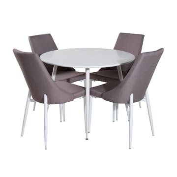 Matgrupp Venture Home Plake1 med 4 Laura Stolar Polyestertyg Runt