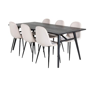 Matgrupp Venture Home Salt med 6 Pobbie Stolar