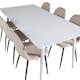 Matgrupp Venture Home Pobbie med 6 Stolar Sammet