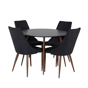 Matgrupp Venture Home Plake1 med 4 Laura Stolar Polyestertyg Runt