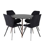 Matgrupp Venture Home Plake med 4 Geneva Stolar Runt