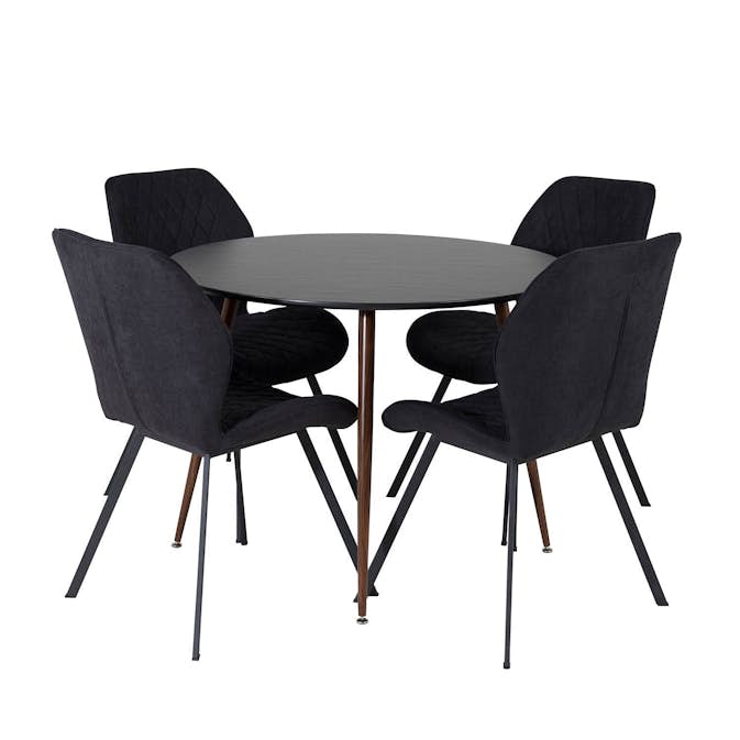 Matgrupp Venture Home Plake med 4 Geneva Stolar Runt