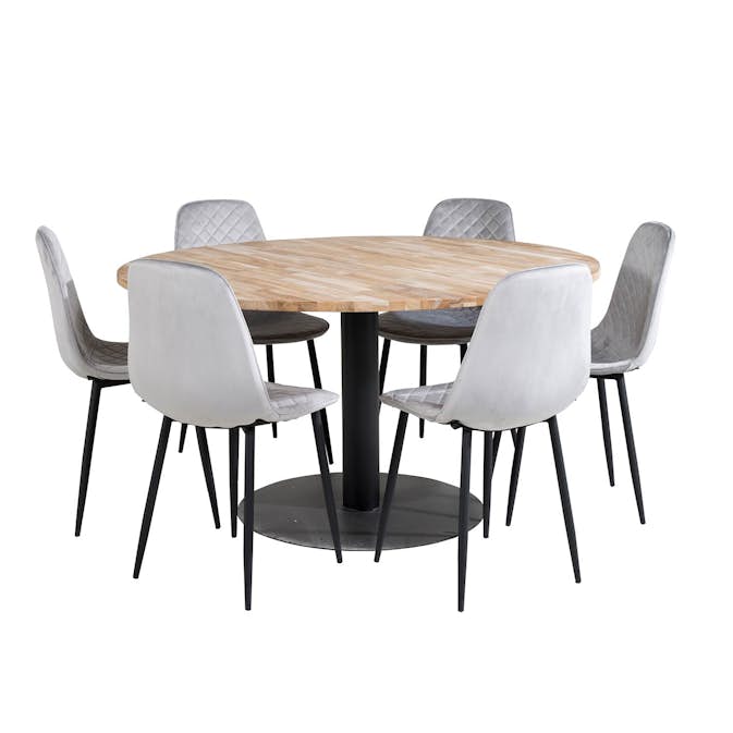 Matgrupp Venture Home Cirebon Ø140 cm med 6 Polar Stolar