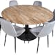 Matgrupp Venture Home Cirebon Ø140 cm med 6 Polar Stolar