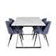 Matgrupp Venture Home Estelle 140 med 4 Valentina Stolar PolyEstelletyg