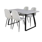 Matgrupp Venture Home Estelle 140 med 4 Pooya Stolar