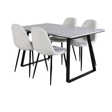 Matgrupp Venture Home Estelle 140 med 4 Pooya Stolar