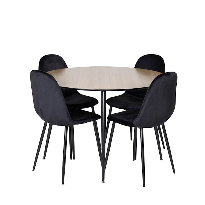 Matgrupp Venture Home Silvia med 4 Pobbie Stolar Runt