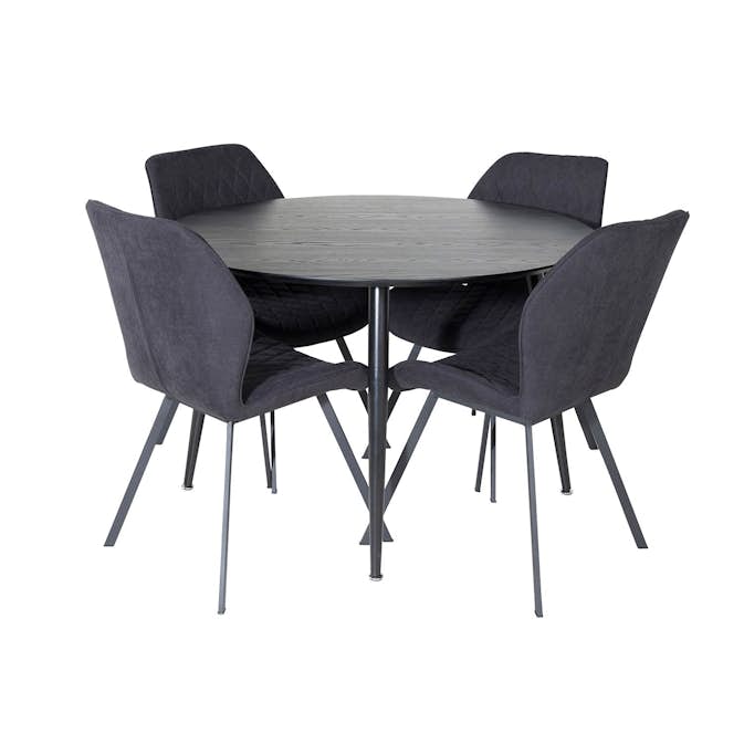 Matgrupp Venture Home Dipp Ø115 cm med 4 Gemma Stolar