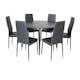 Matgrupp Venture Home Dipp Ø115 cm med 6 Slim Stolar