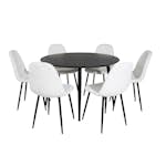 Matgrupp Venture Home Dipp Ø115 cm med 6 Polar Stolar