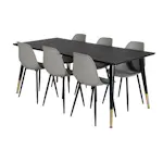 Matgrupp Venture Home Dipp med 6 Polar Plast Stolar