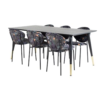 Matgrupp Venture Home Disa med 6 Valor Stolar