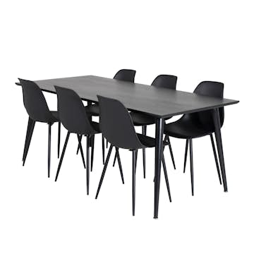 Matgrupp Venture Home Dipp med 6 Polar Plast Stolar