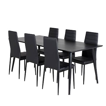 Matgrupp Venture Home Dipp med 6 Slim Stolar