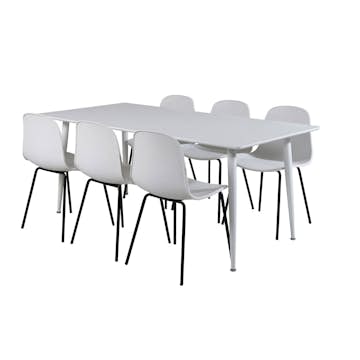 Matgrupp Venture Home Pobbie med 6 Ardi Stolar
